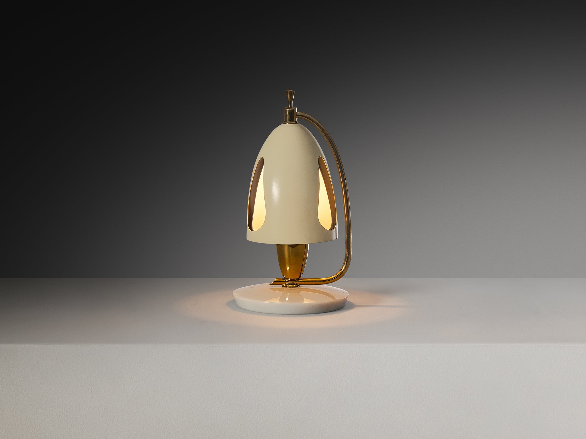 Angelo Lelii for Arredoluce Rare Table Lamp with Rotating Shades Lighting Morentz