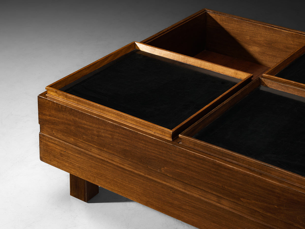 Italian Mid-Century Modern Modular Coffee Table in Wood