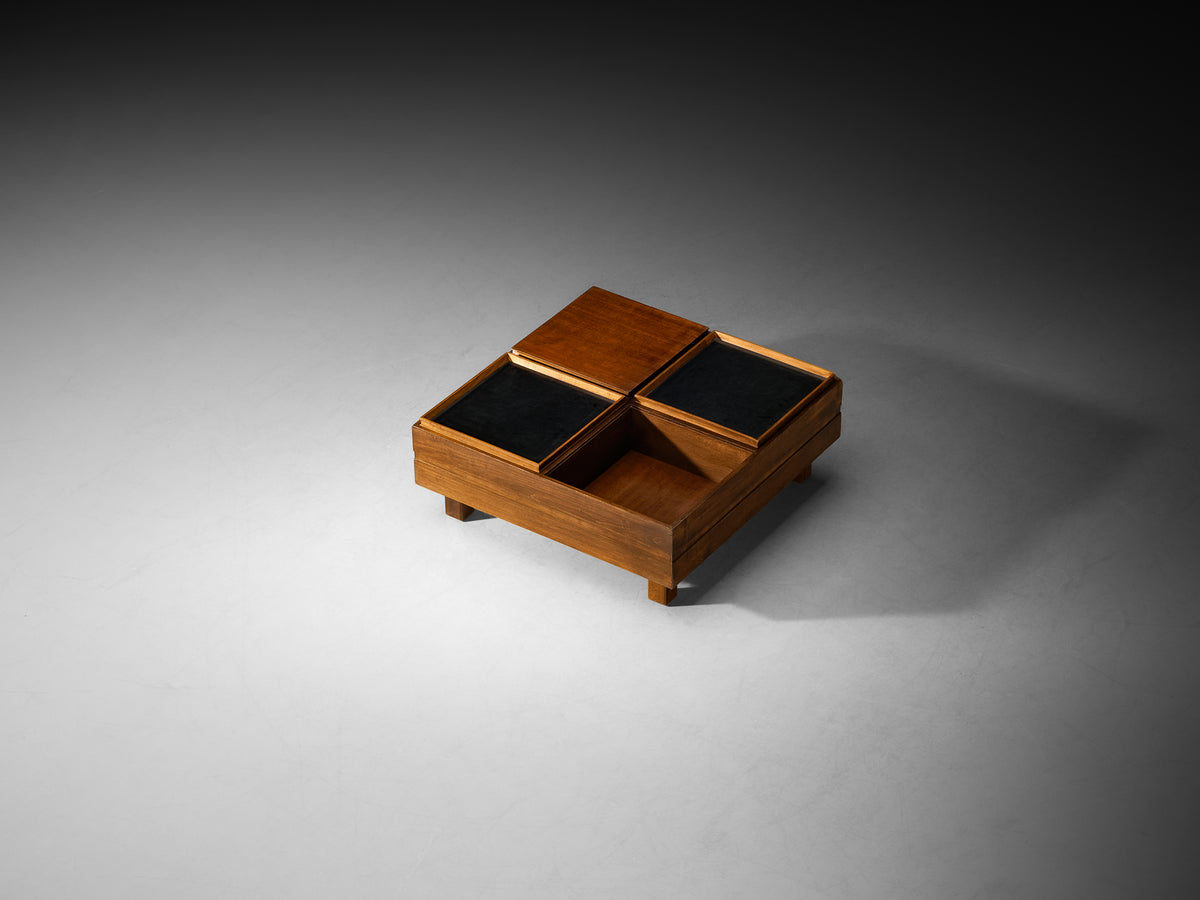 Italian Mid-Century Modern Modular Coffee Table in Wood