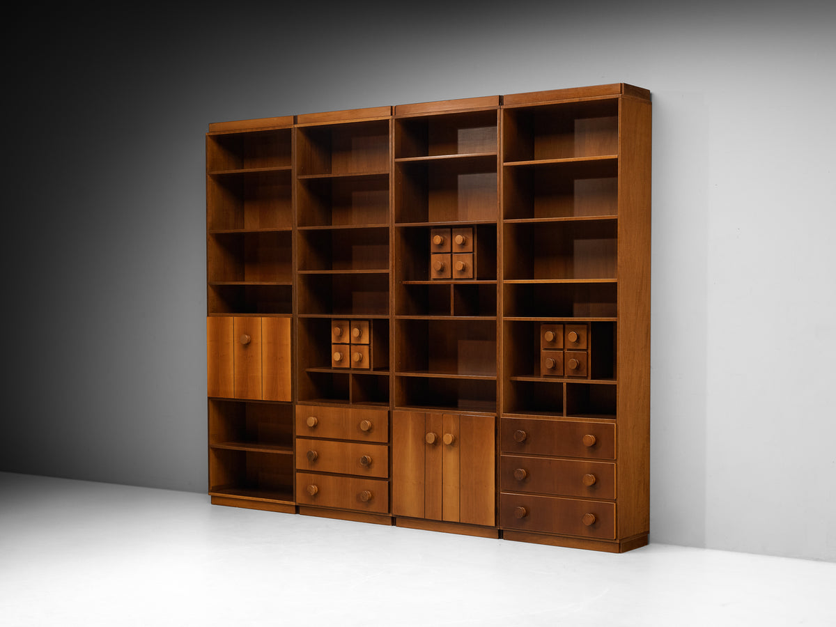 Bernini 'Antifona' Wall Unit Book Case in Walnut Case pieces and storage cabinets Morentz