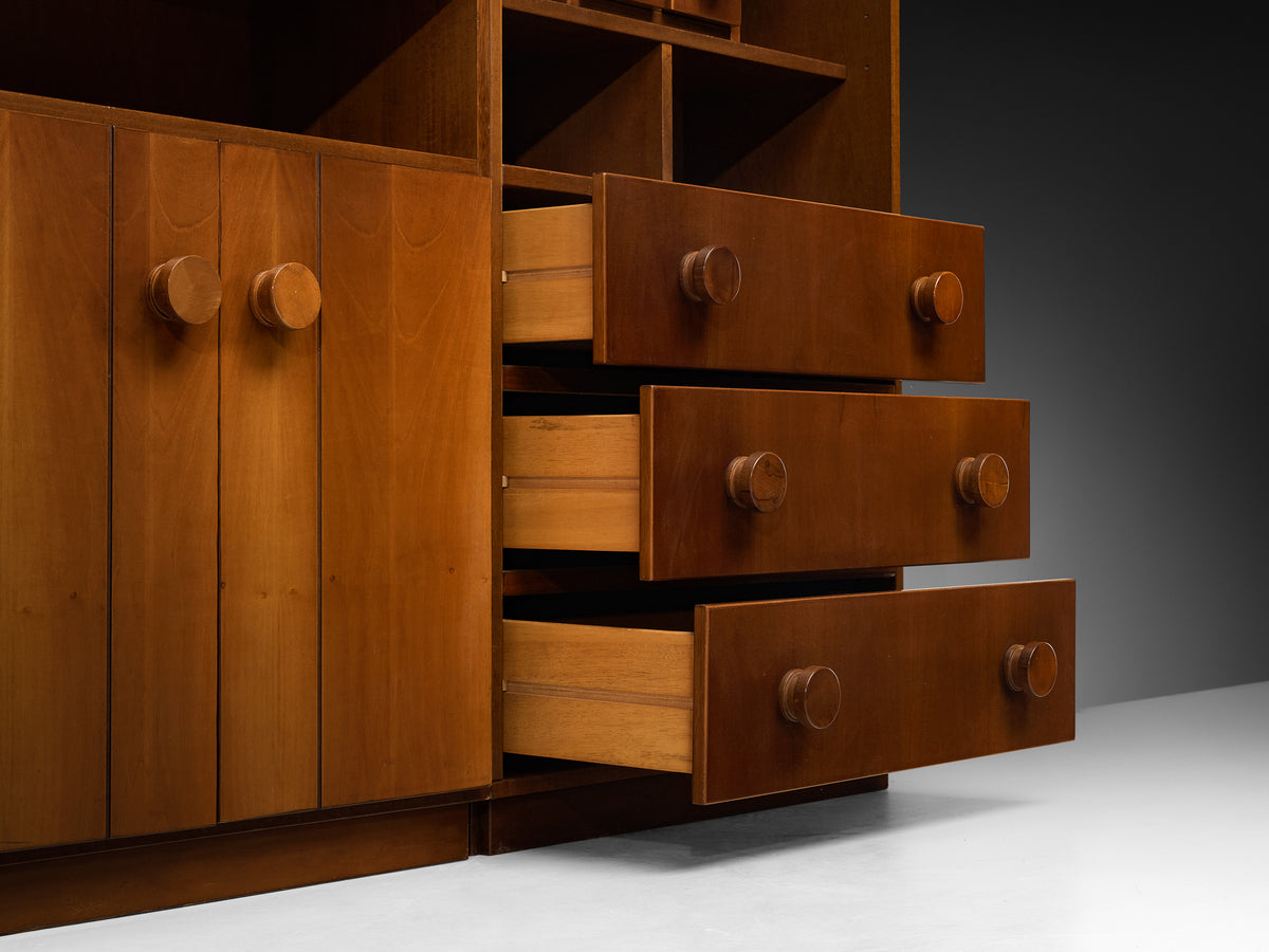 Bernini 'Antifona' Wall Unit Book Case in Walnut Case pieces and storage cabinets Morentz