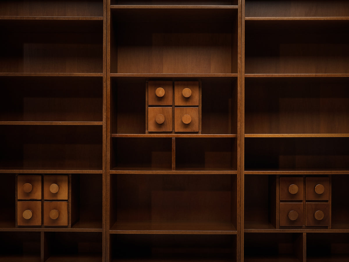 Bernini 'Antifona' Wall Unit Book Case in Walnut Case pieces and storage cabinets Morentz