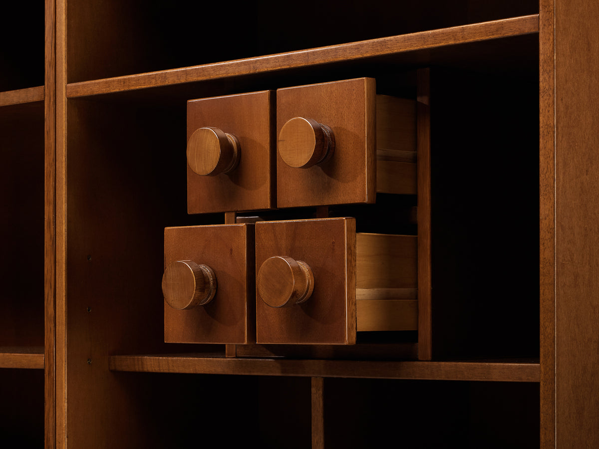 Bernini 'Antifona' Wall Unit Book Case in Walnut Case pieces and storage cabinets Morentz