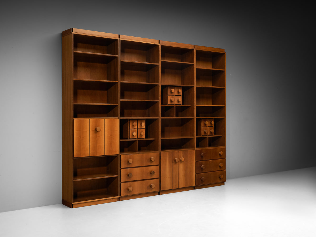Bernini 'Antifona' Wall Unit Book Case in Walnut Case pieces and storage cabinets Morentz