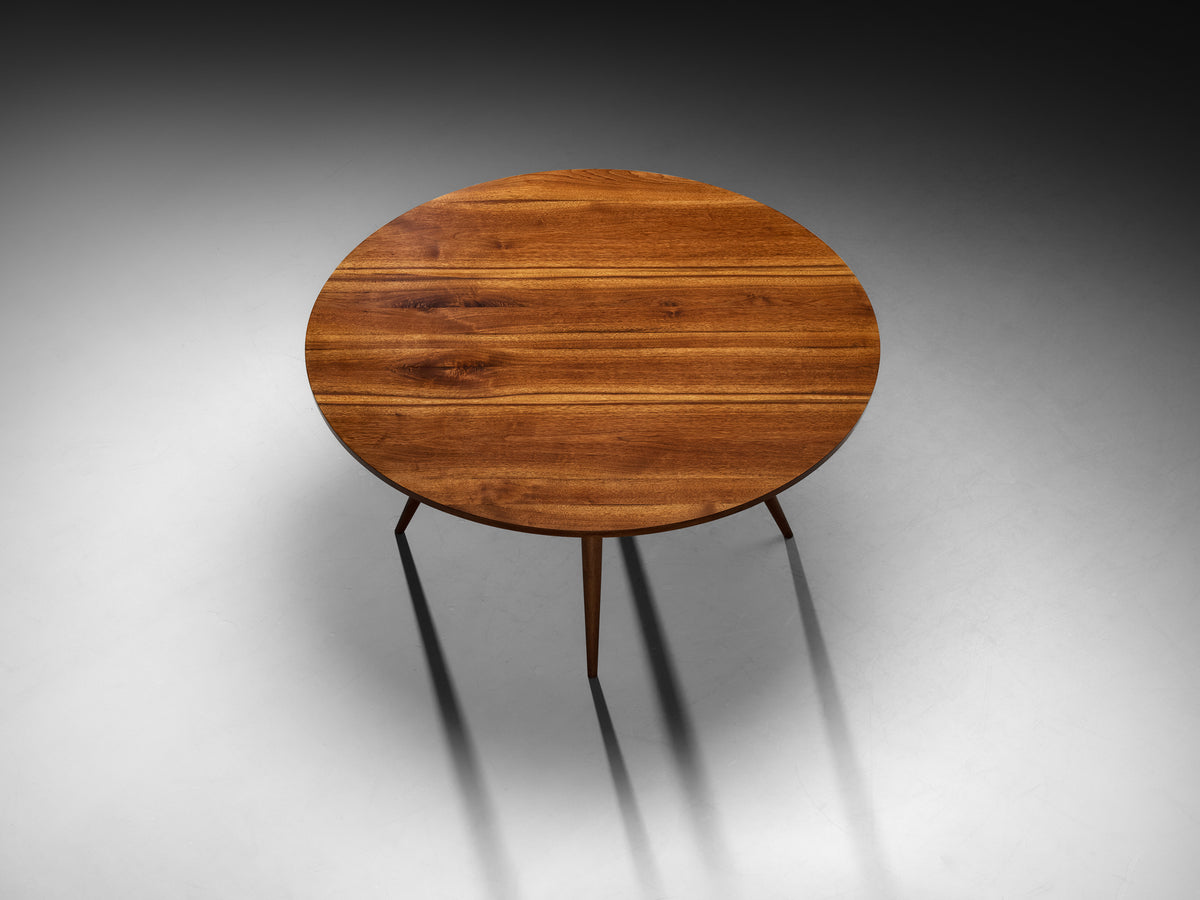 George Nakashima Round Turned-Leg Dining Table in American Black Walnut 152cm Tables Morentz