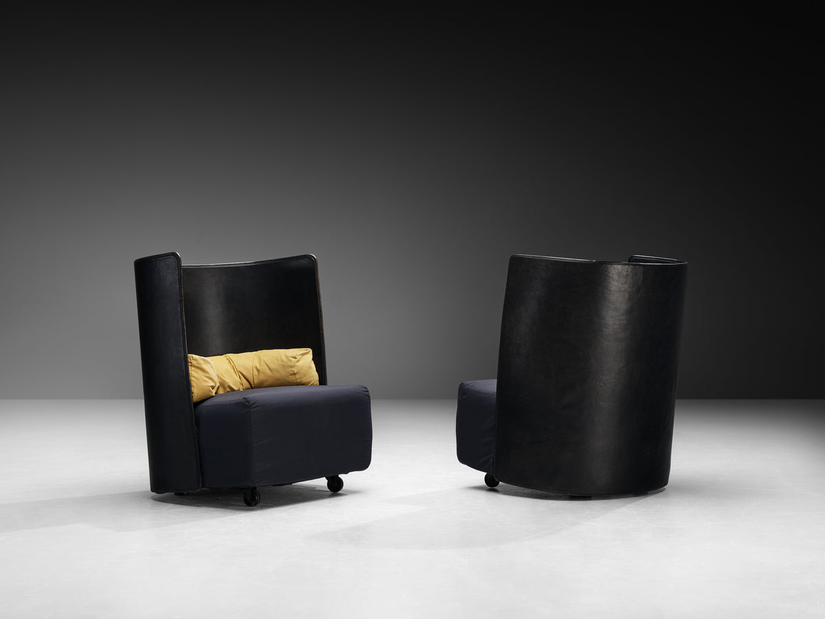 Gionathan de Pas & Donato D’Urbino & Paolo Lomazzi Pair of 'Campo' Lounge Chairs Seating Morentz