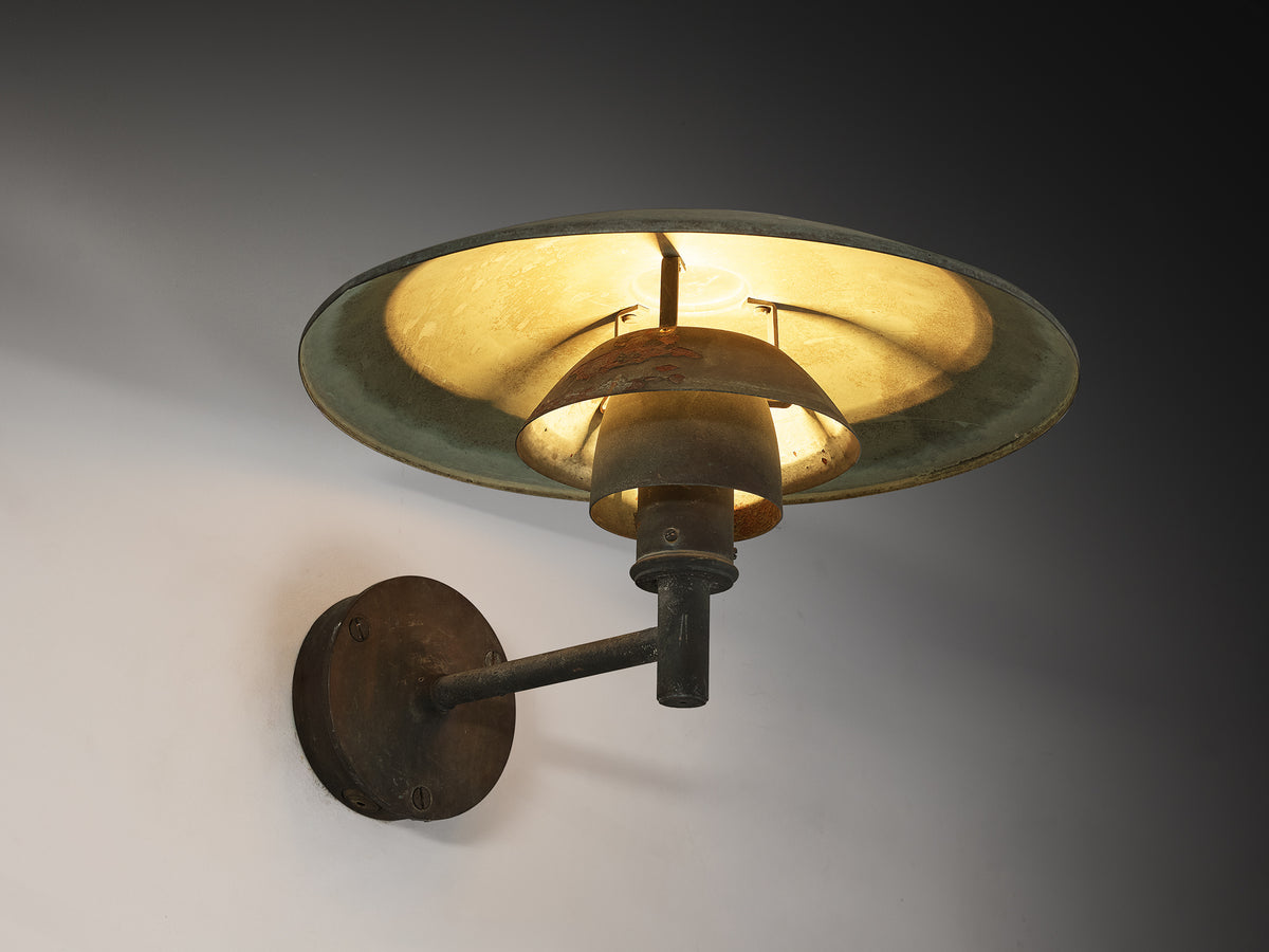 Poul Henningsen for Louis Poulsen 'PH 4.5/3' Patinated Copper Wall Lights Lighting Morentz