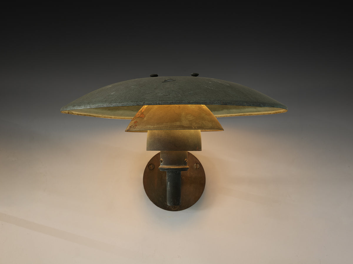 Poul Henningsen for Louis Poulsen 'PH 4.5/3' Patinated Copper Wall Lights Lighting Morentz