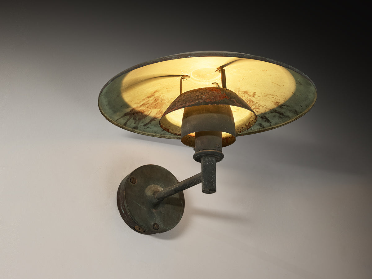 Poul Henningsen for Louis Poulsen 'PH 4.5/3' Patinated Copper Wall Lights Lighting Morentz