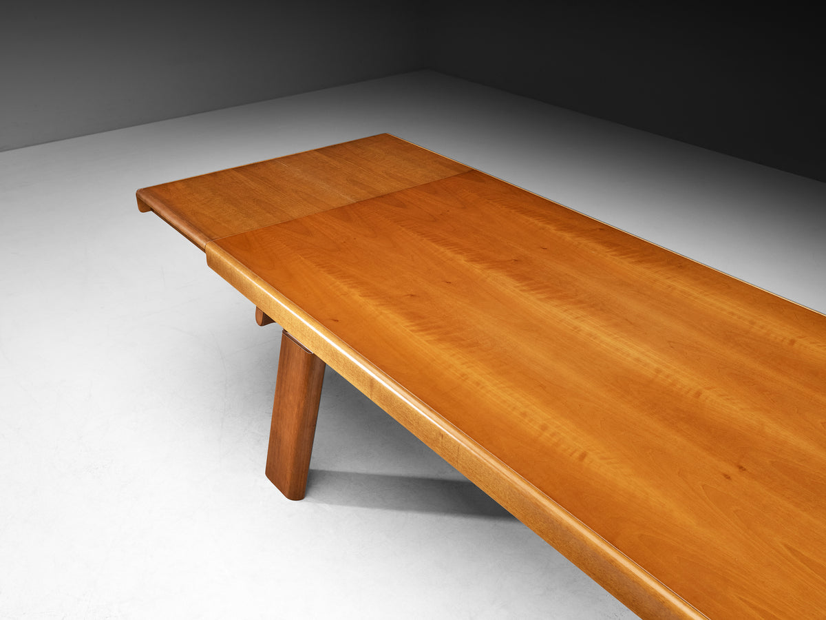 Mid-Century Italian Extendable Dining Table in Honey Toned Wood Tables Morentz