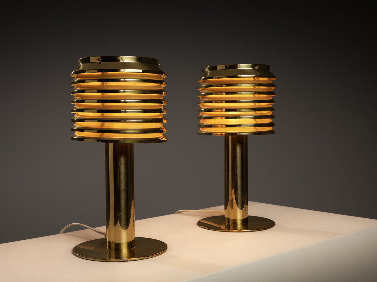 Hans Agne Jakobsson for AB Markaryd 'B-142' Table Lamps in Brass Lighting Morentz