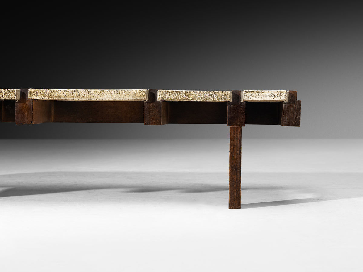 Roger Capron Rare 'Alouette' Coffee Table with Ceramic Tiles Tables Morentz