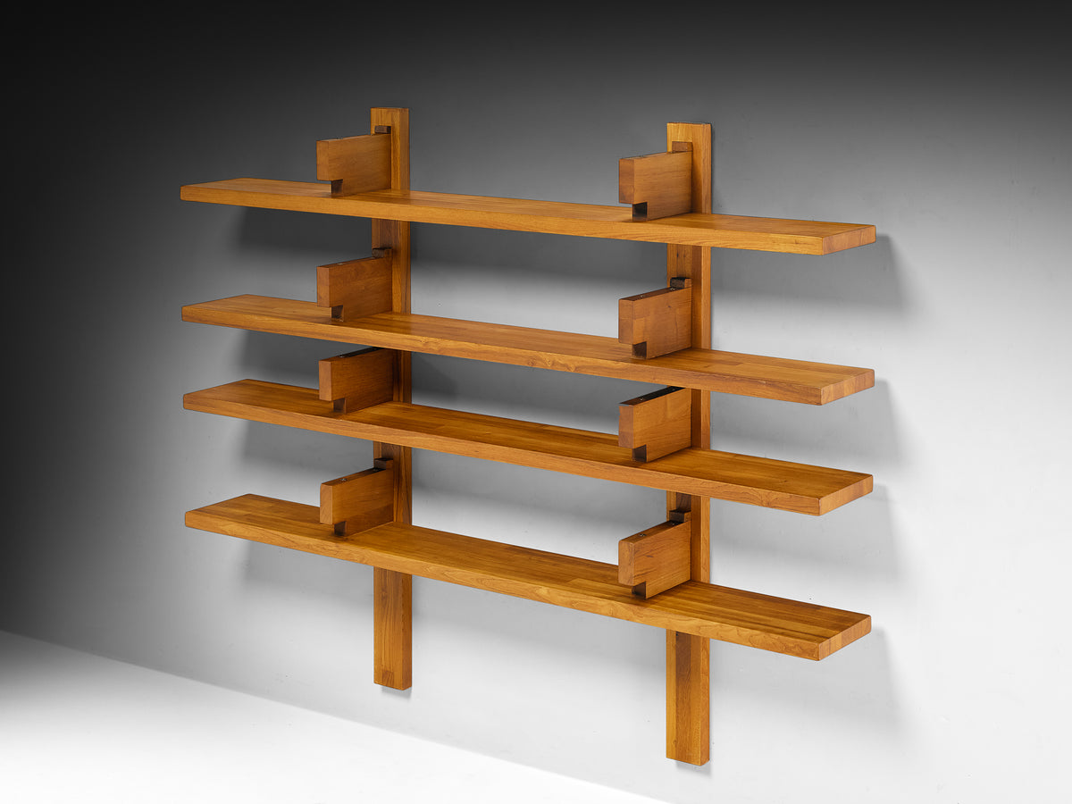 Early Pierre Chapo 'B17A' Bibliothèque in Solid Elm Case pieces and storage cabinets Morentz