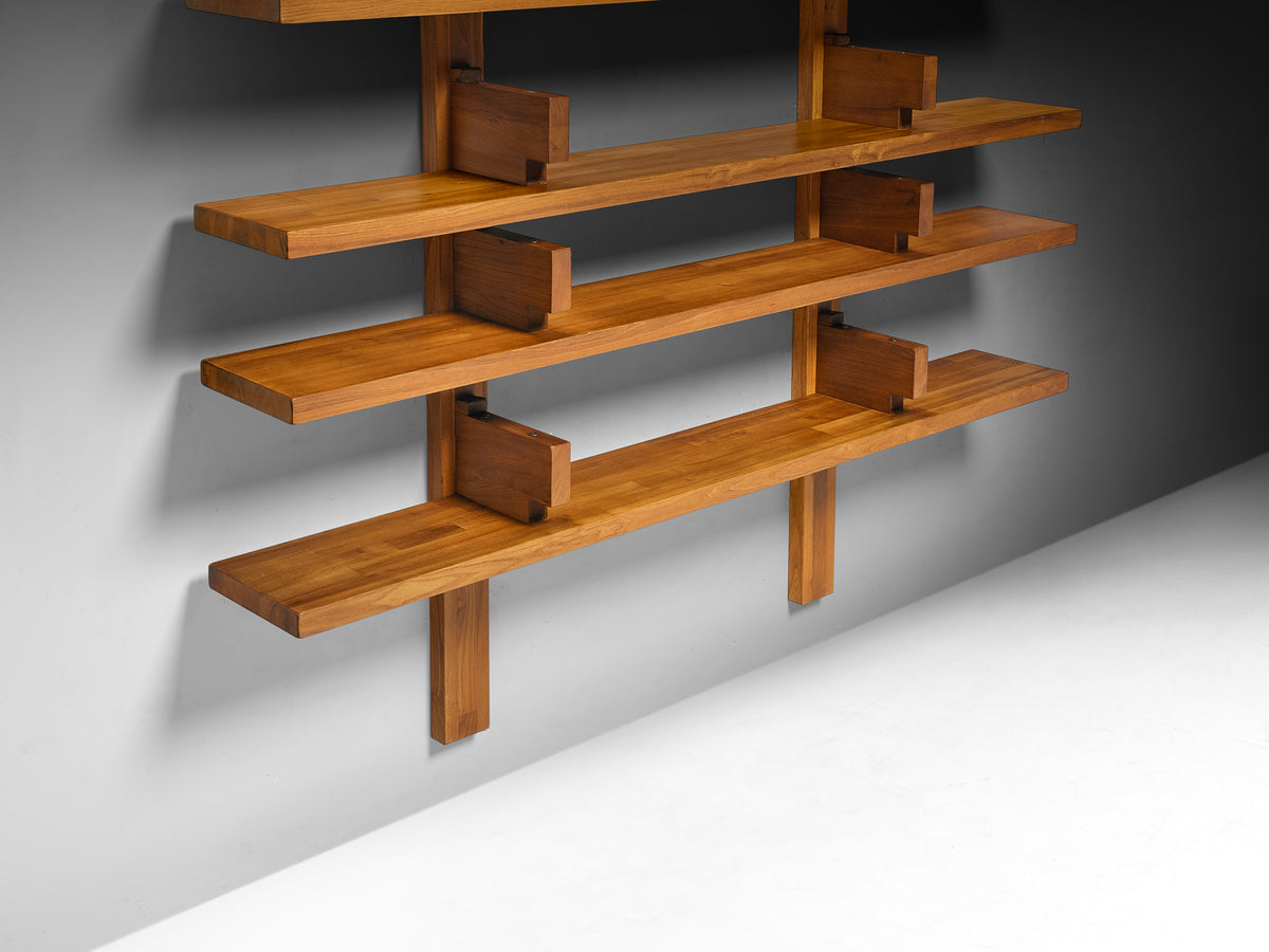 Early Pierre Chapo 'B17A' Bibliothèque in Solid Elm Case pieces and storage cabinets Morentz