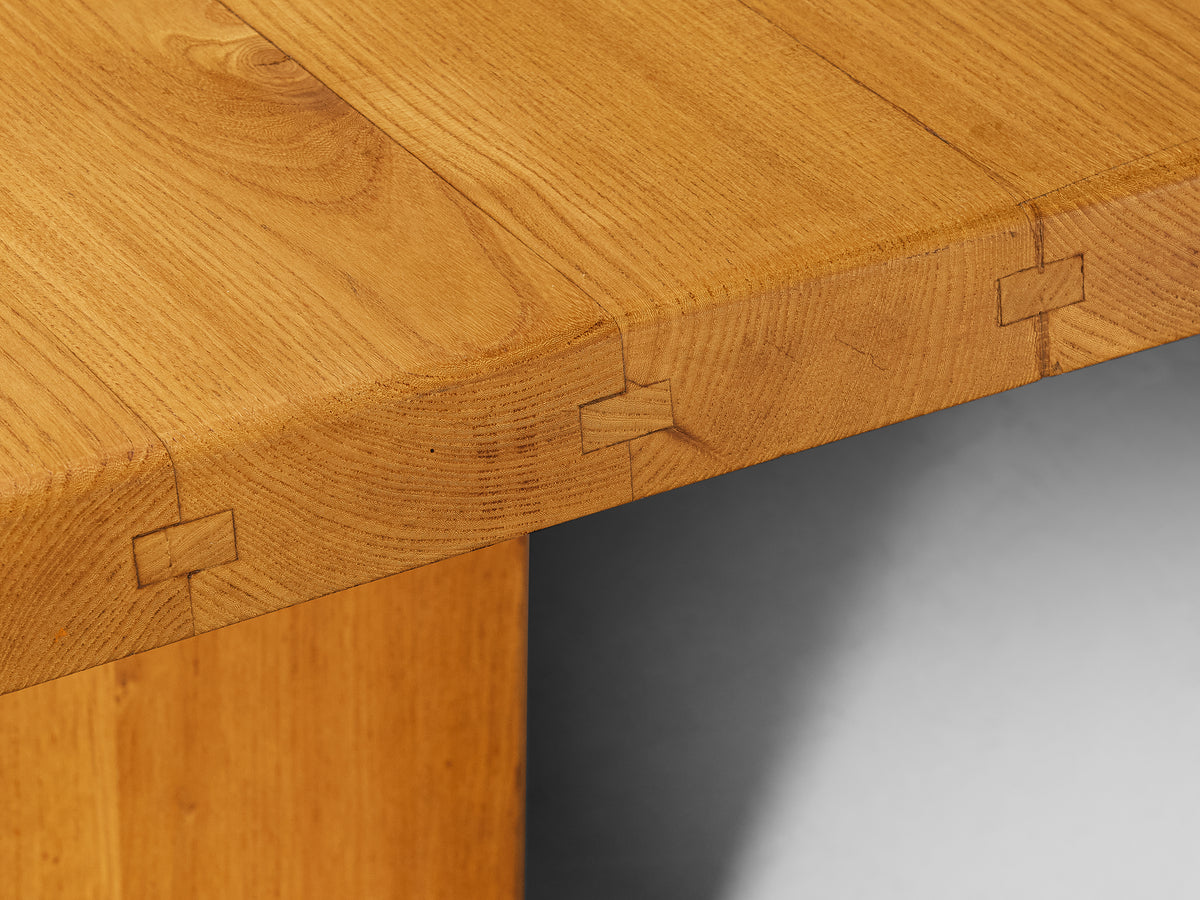 Pierre Chapo Custom Large 'T14' Dining Table in Elm 273.5cm/107in