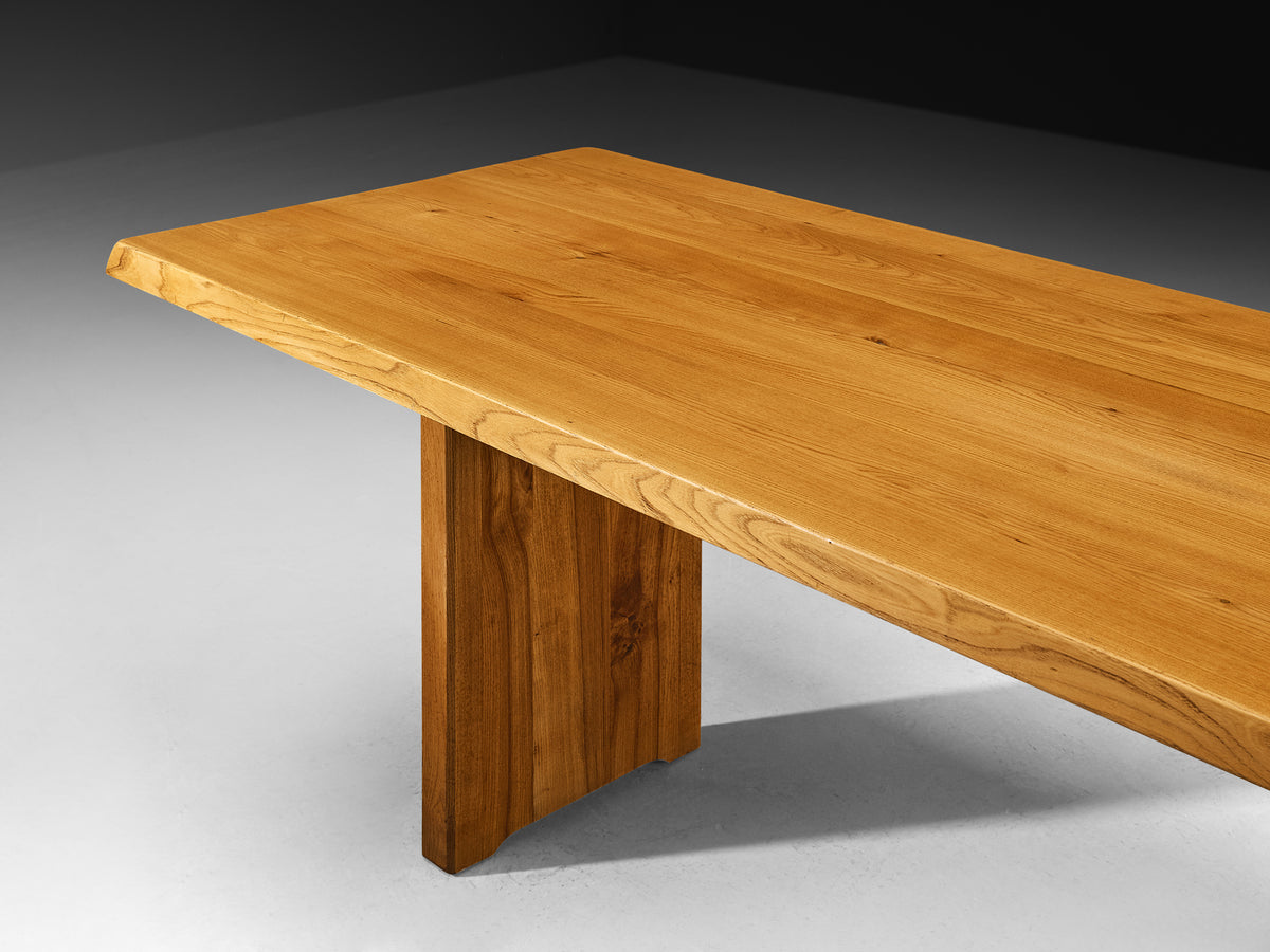 Pierre Chapo Custom Large 'T14' Dining Table in Elm 273.5cm/107in