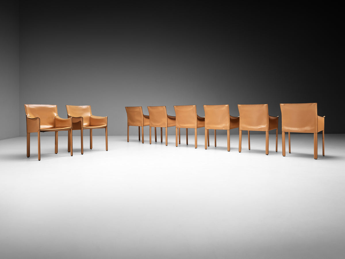 Grassi&Bianchi for Enrico Pellizzoni Set of Eight 'Pasqualina' Dining Chairs Seating Morentz