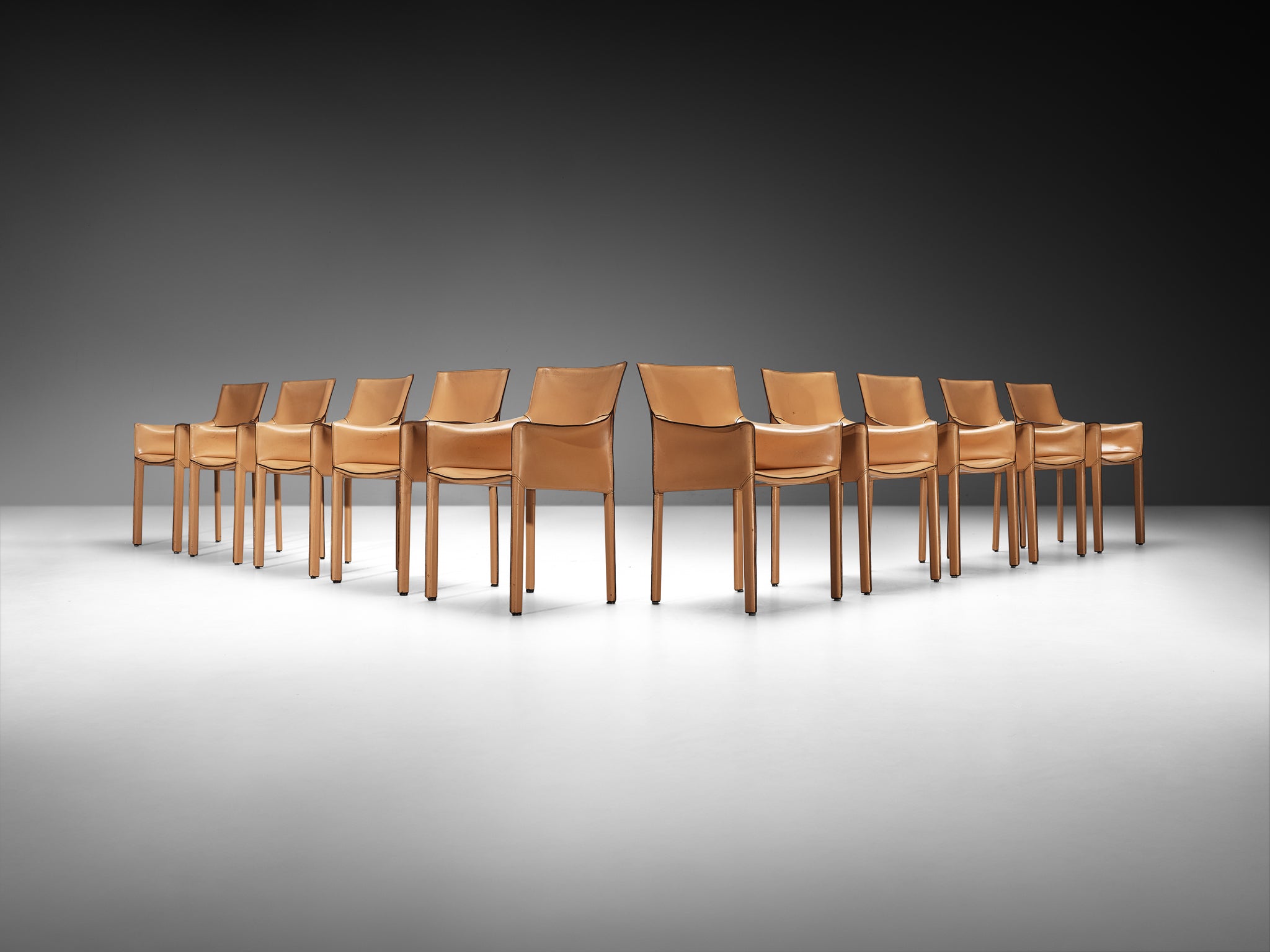 Grassi&Bianchi for Enrico Pellizzoni Set of Ten 'Pasqualina' Dining Chairs