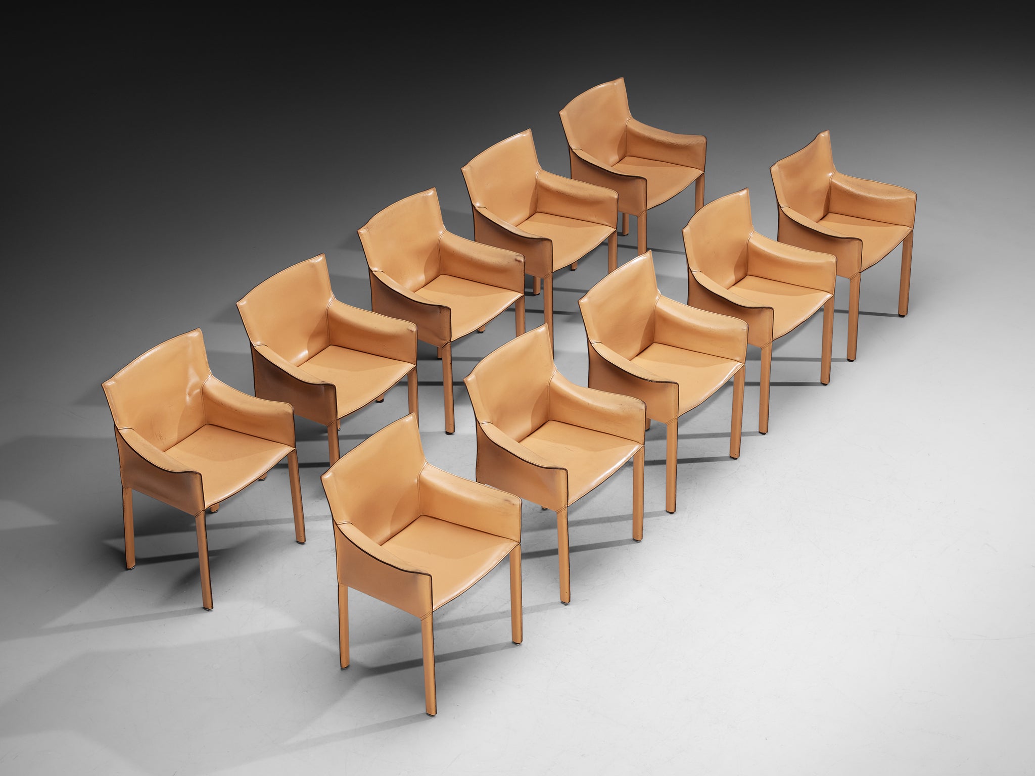 Grassi&Bianchi for Enrico Pellizzoni Set of Ten 'Pasqualina' Dining Chairs