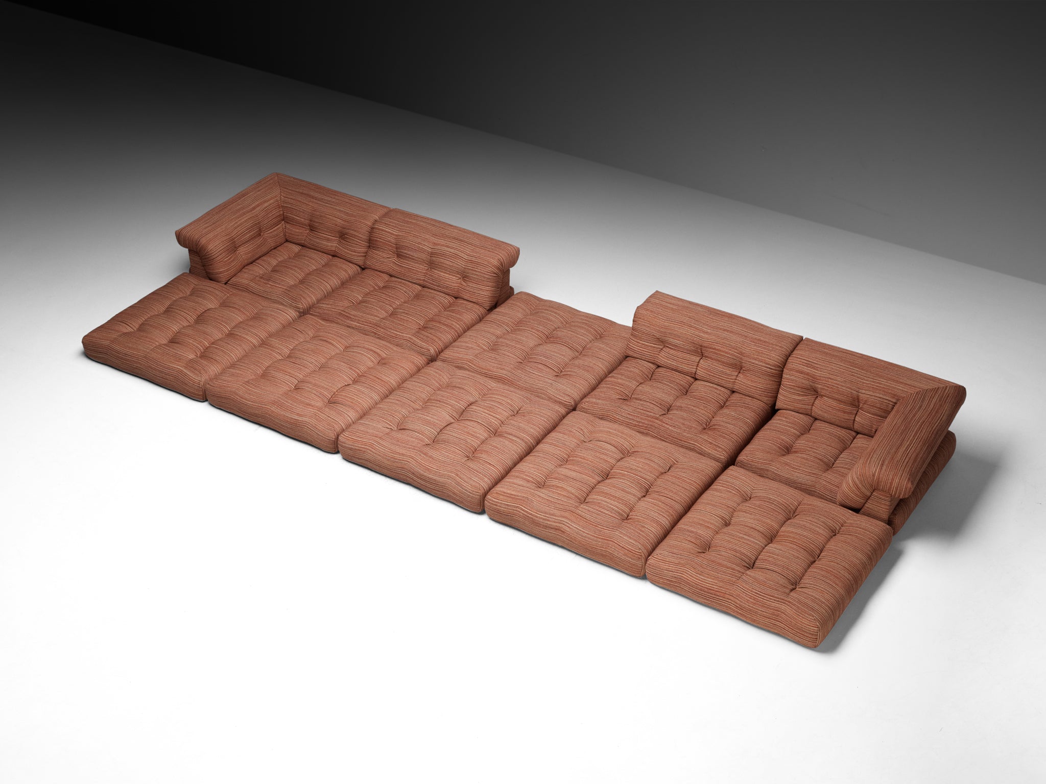 Large-Scaled Hans Hopfer for Roche Bobois Modular 'Mah Jong' Sofa in Wool Seating Morentz