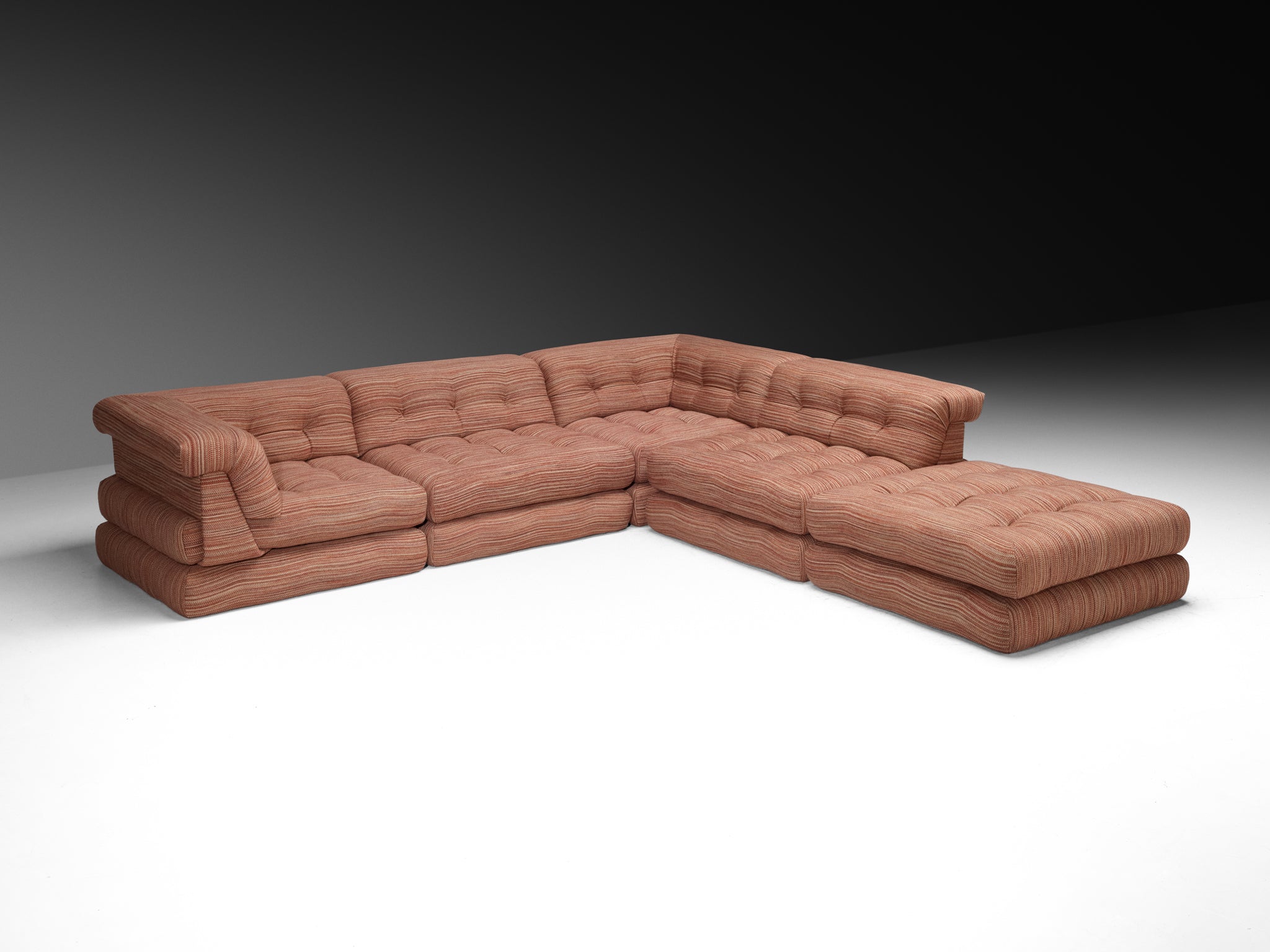 Large-Scaled Hans Hopfer for Roche Bobois Modular 'Mah Jong' Sofa in Wool Seating Morentz