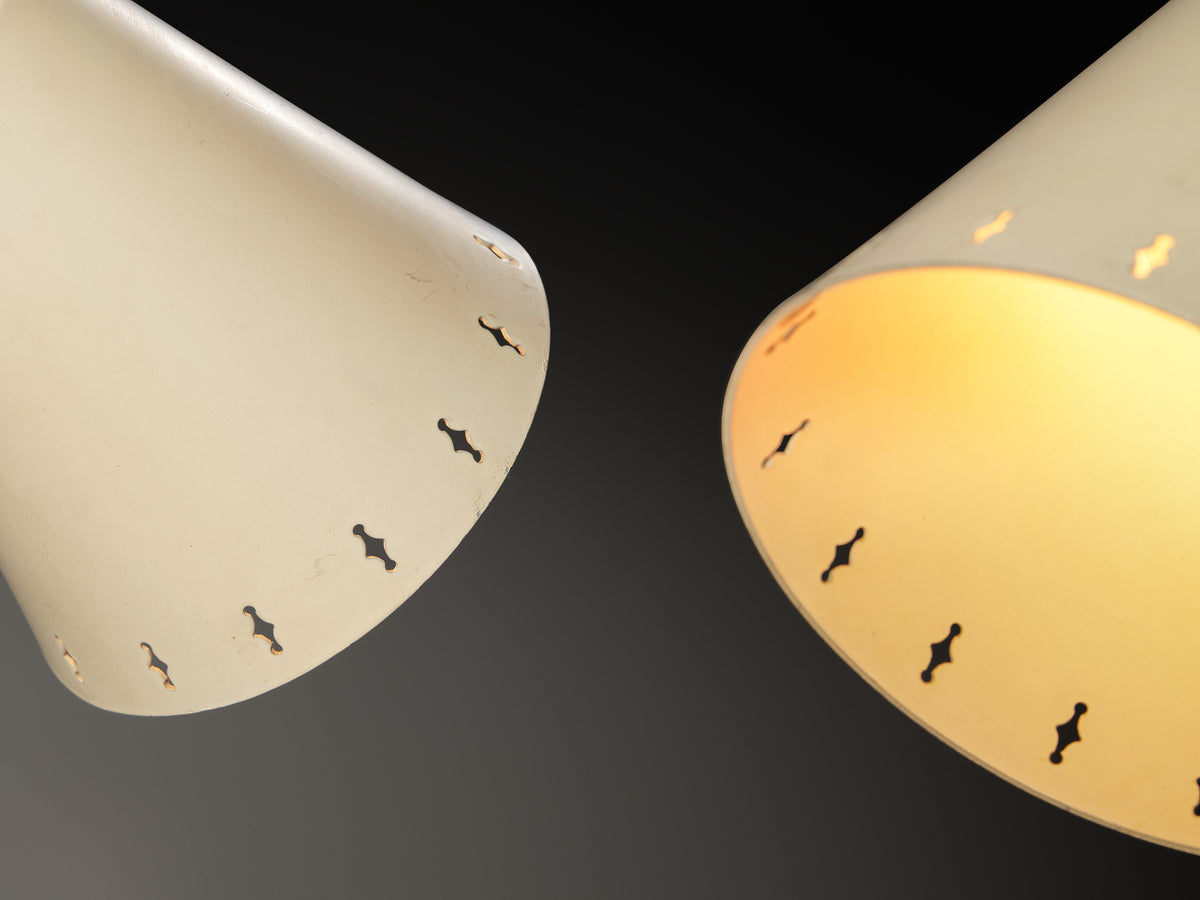 Pair of Swedish Multipurpose Lamps in Steel and Brass Lighting Morentz