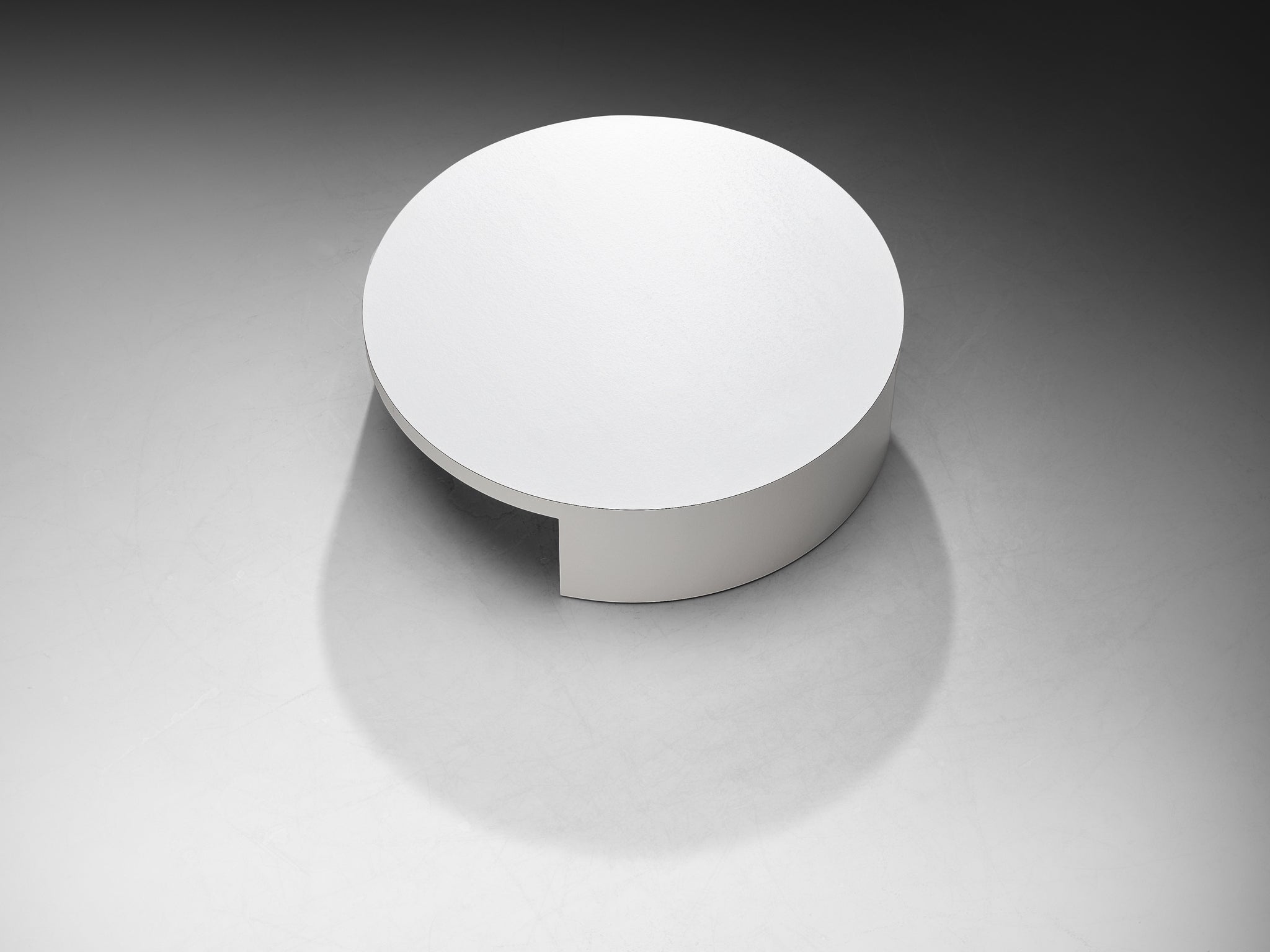 Round Geometric Post-Modern Coffee Table in Laminated Wood Tables Morentz