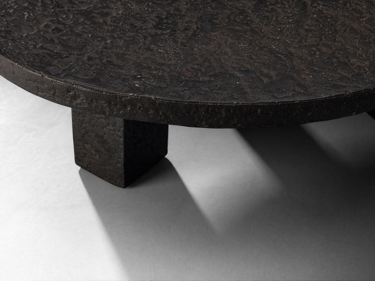 Brutalist Coffee Table in Stone-Look Resin with Organic Relief Top Tables Morentz