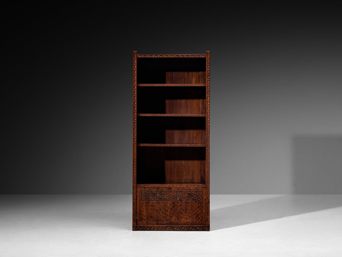 Otto Wretling Bookcase in Carved Pine Case pieces and storage cabinets Morentz