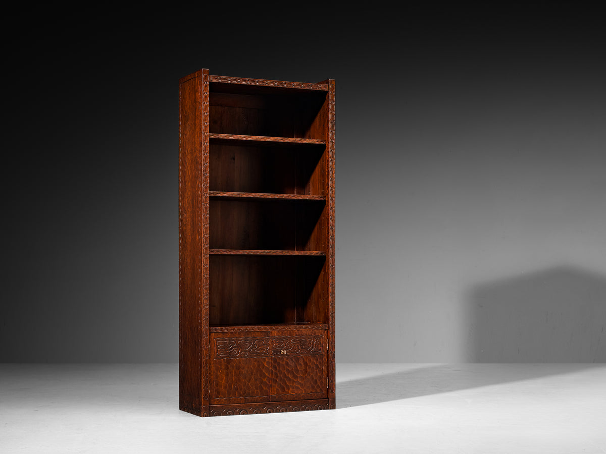 Otto Wretling Bookcase in Carved Pine Case pieces and storage cabinets Morentz