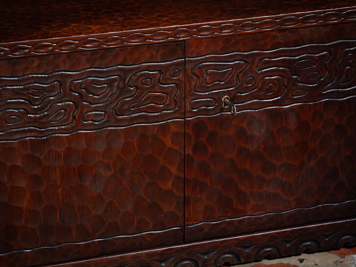 Otto Wretling Bookcase in Carved Pine Case pieces and storage cabinets Morentz