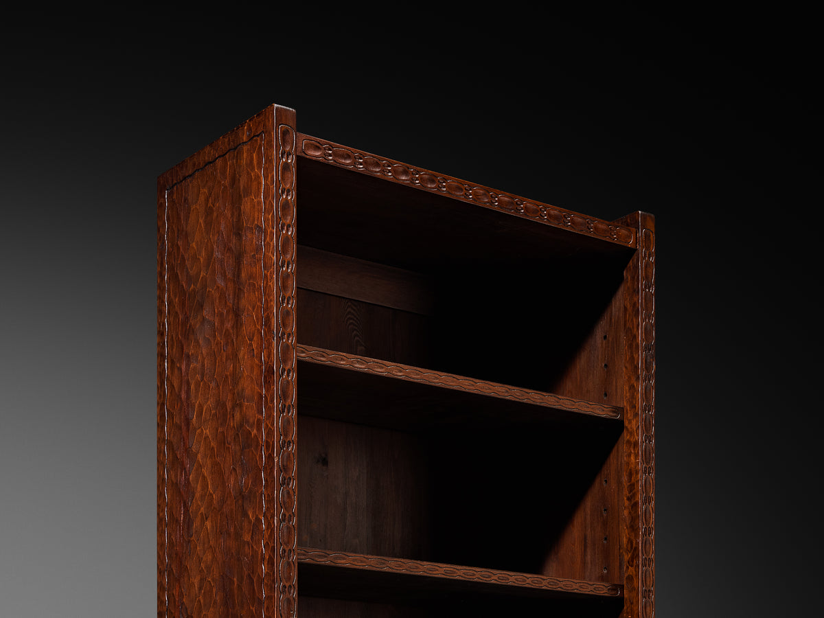 Otto Wretling Bookcase in Carved Pine Case pieces and storage cabinets Morentz