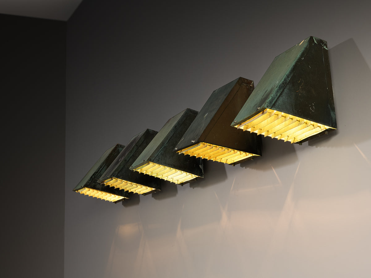 Hans-Agne Jakobsson 'V236' Wall Lights in Copper Lighting Morentz