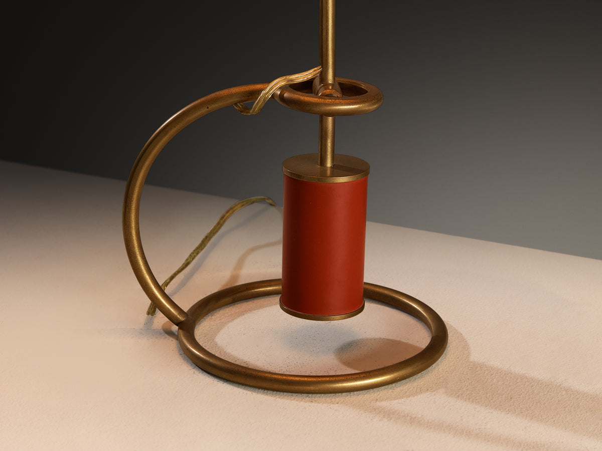 Angelo Lelii for Arredoluce Rare 'Scrittoio' Table Lamp in Brass Lighting Morentz
