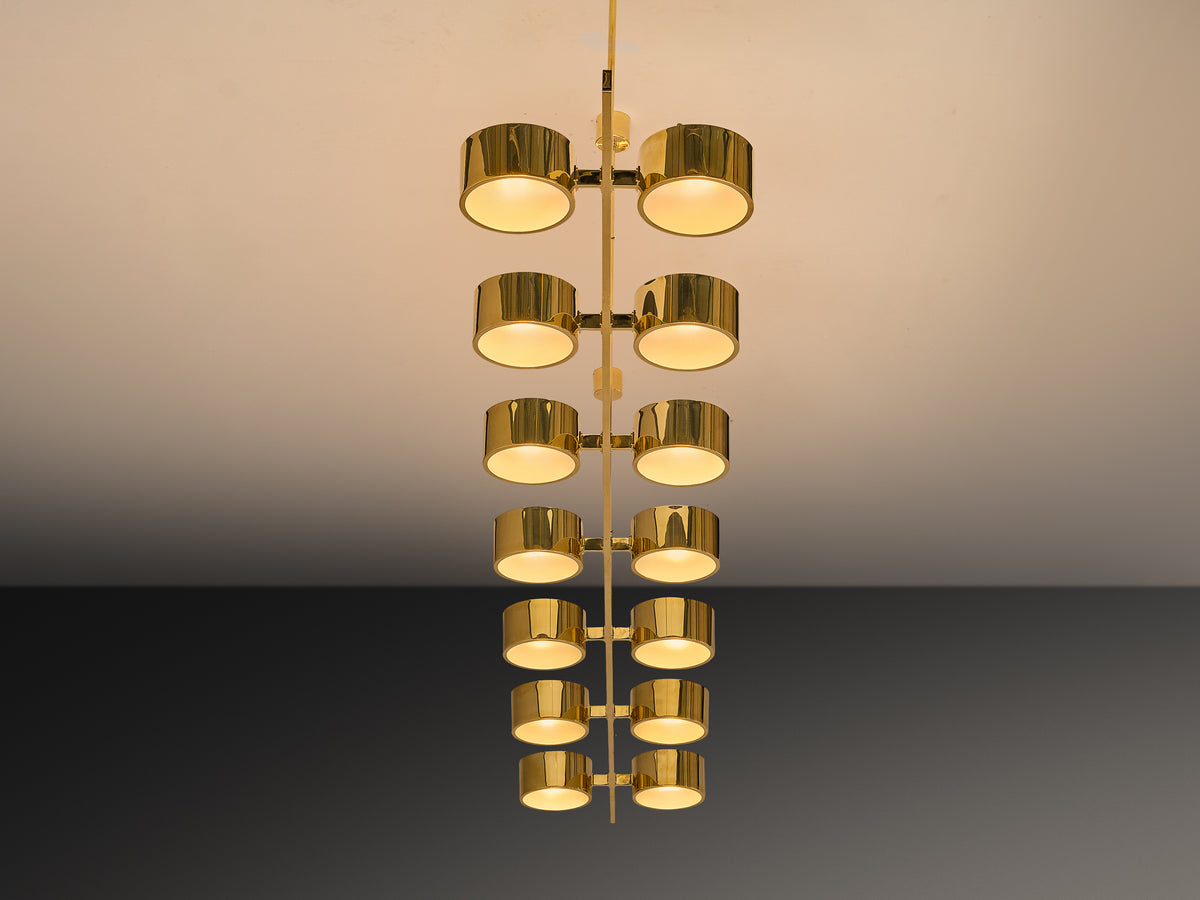 Hans-Agne Jakobsson 'T 261/14' Chandelier in Brass 360cm/141.73in. Lighting Morentz