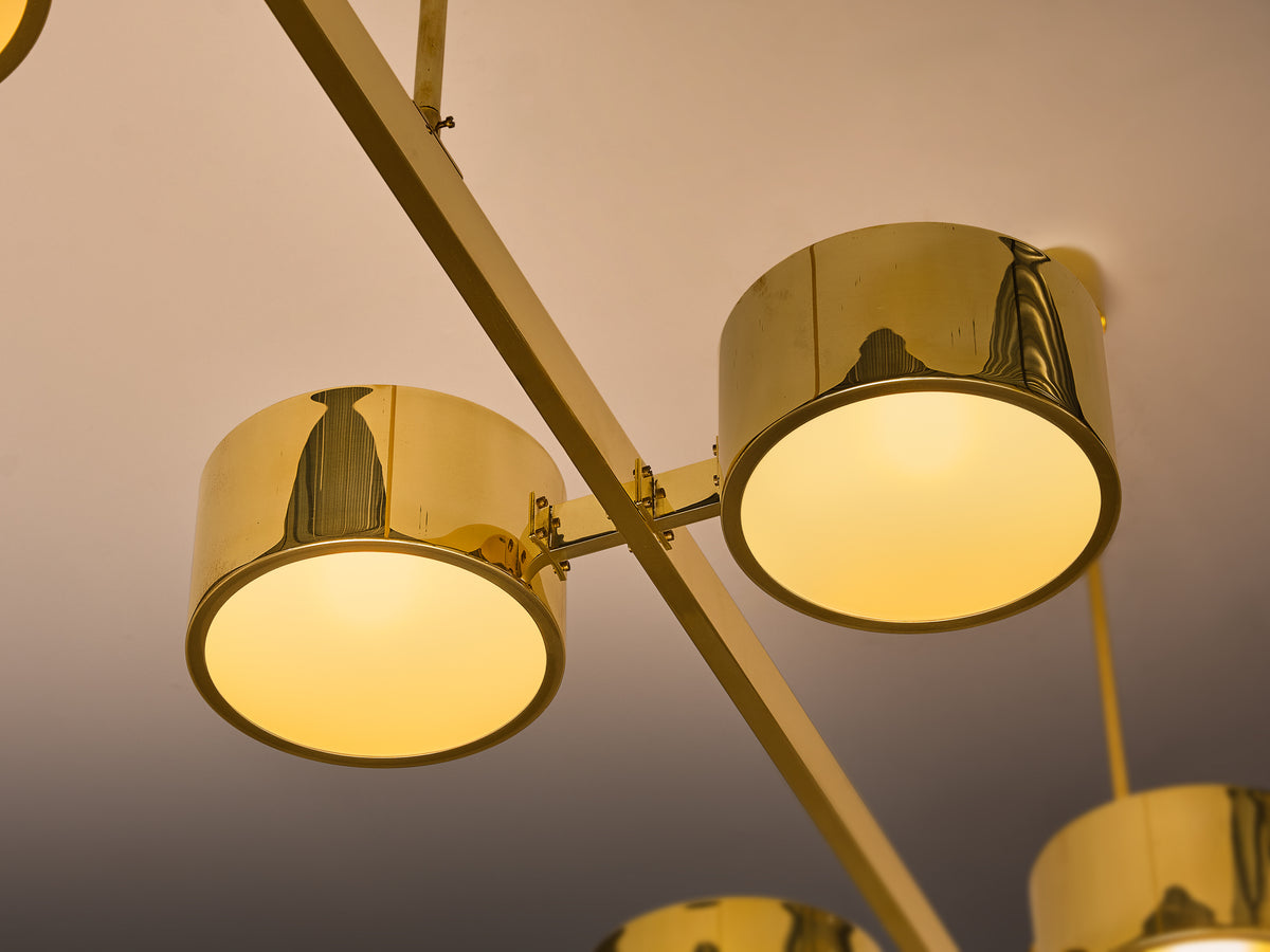 Hans-Agne Jakobsson 'T 261/14' Chandelier in Brass 360cm/141.73in. Lighting Morentz