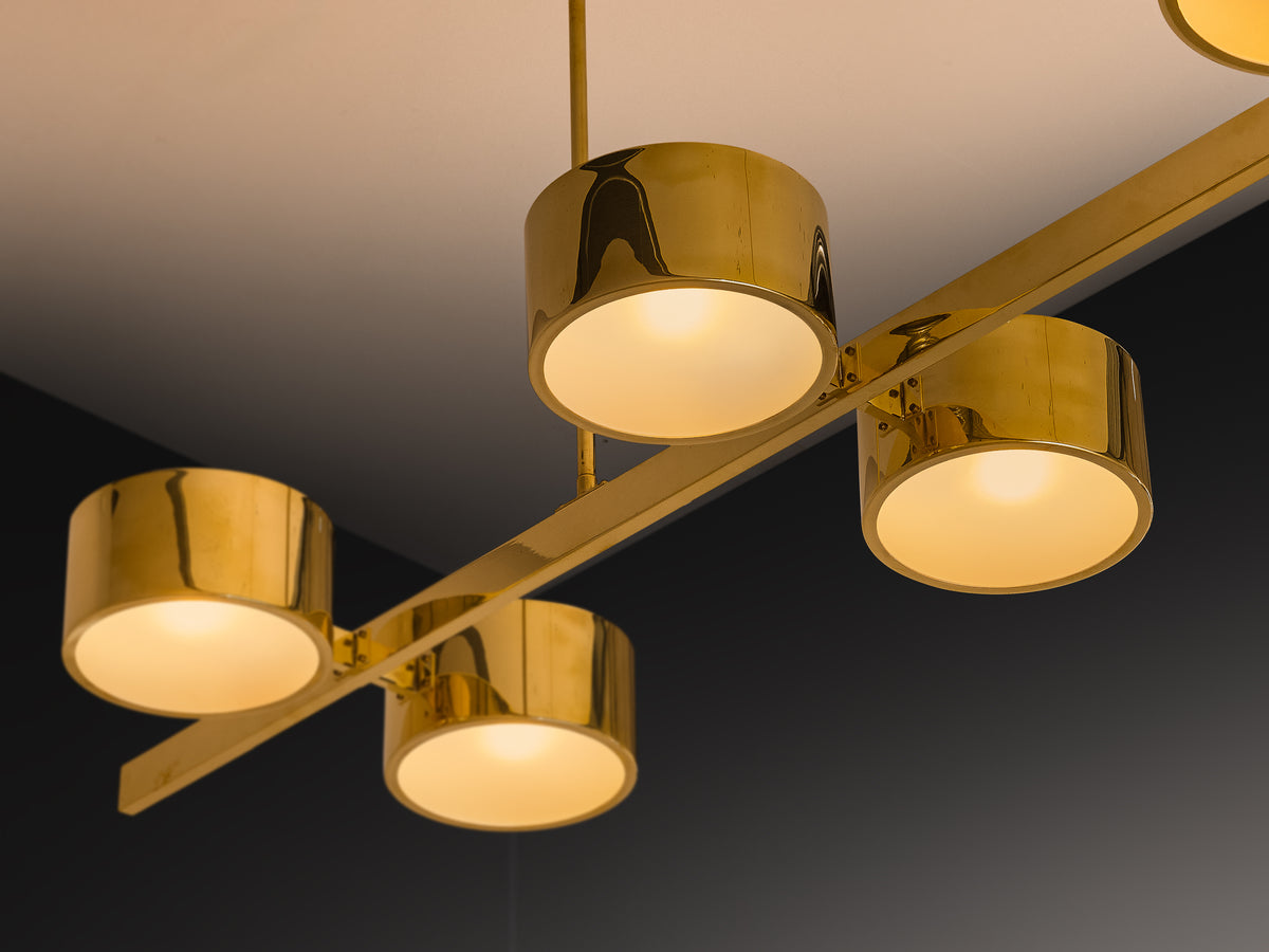 Hans-Agne Jakobsson 'T 261/14' Chandelier in Brass 360cm/141.73in. Lighting Morentz