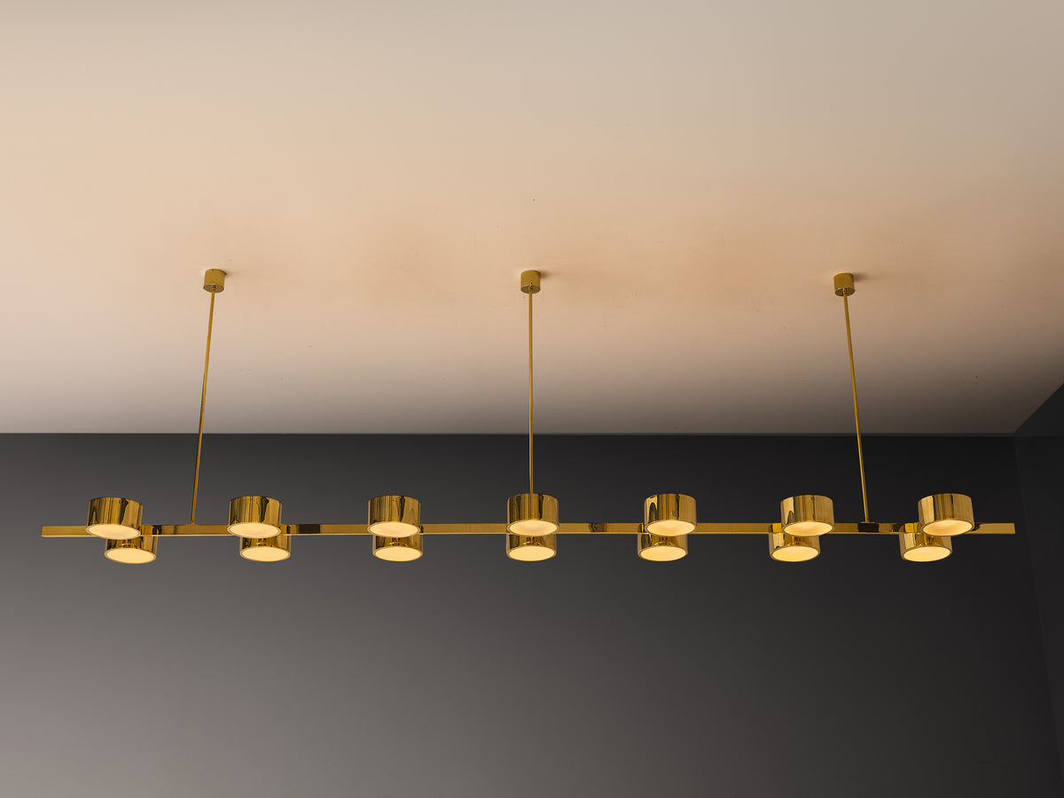 Hans-Agne Jakobsson 'T 261/14' Chandelier in Brass 360cm/141.73in. Lighting Morentz