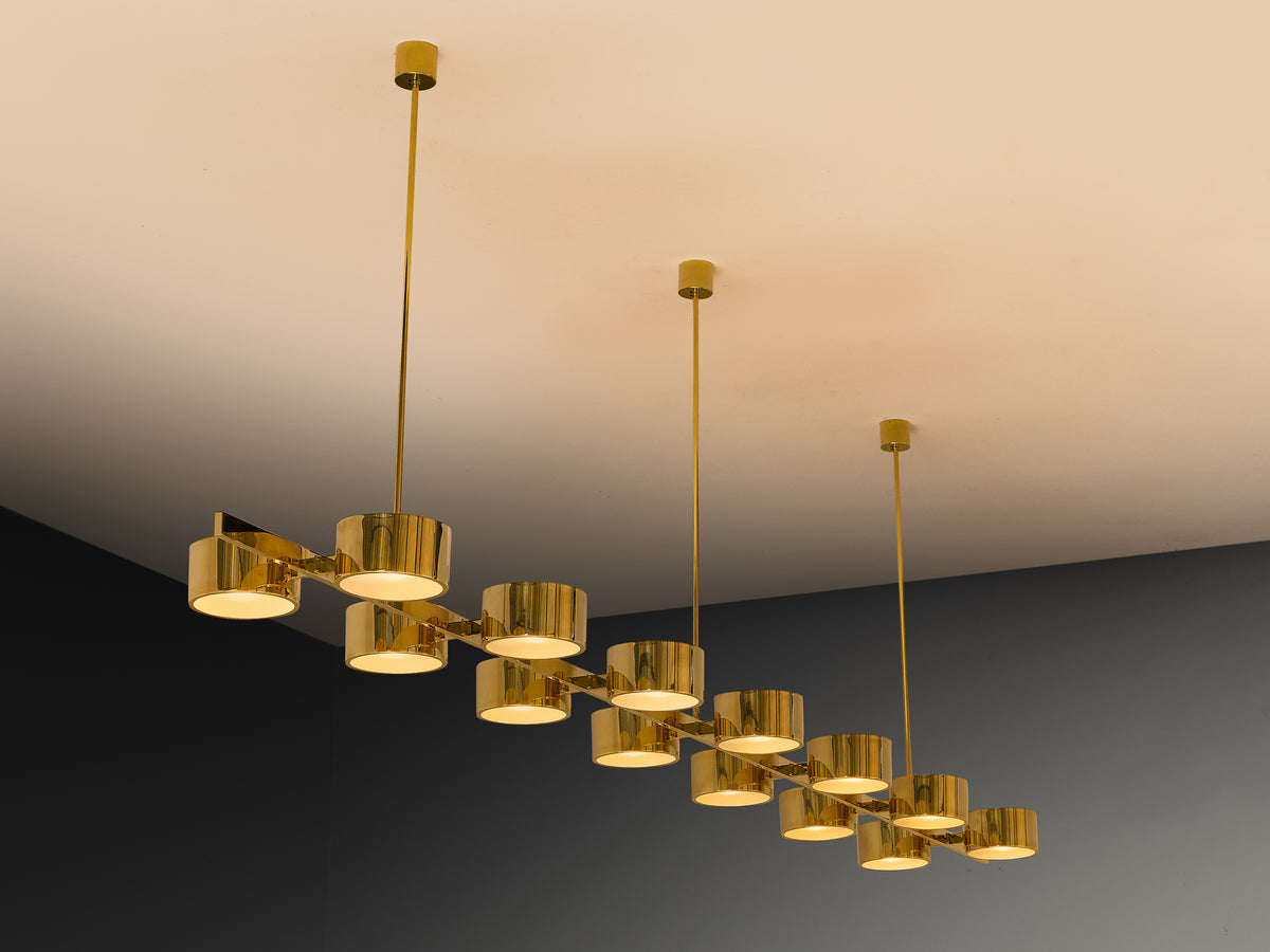 Hans-Agne Jakobsson 'T 261/14' Chandelier in Brass 360cm/141.73in. Lighting Morentz