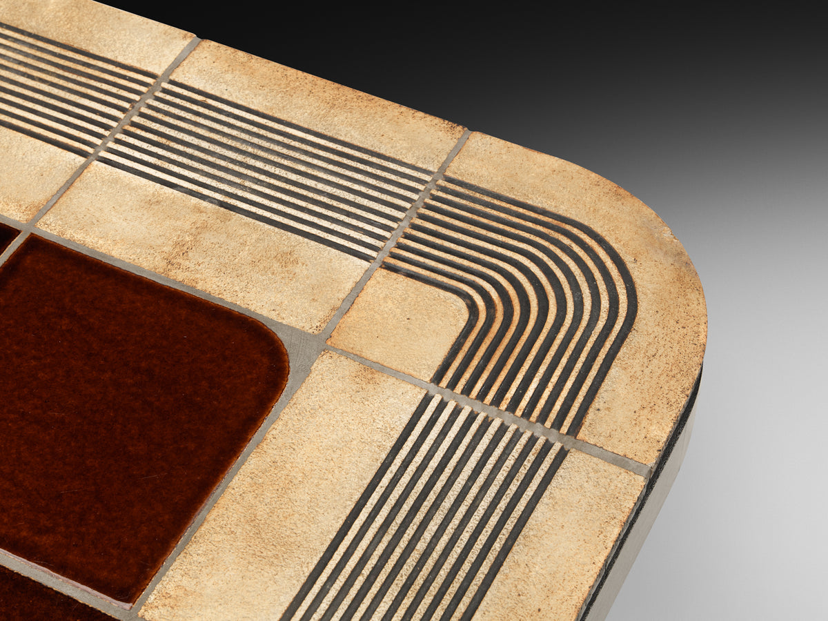 Roger Capron Pair of Coffee Tables 'Mambo' with Ceramic Tiles Tables Morentz