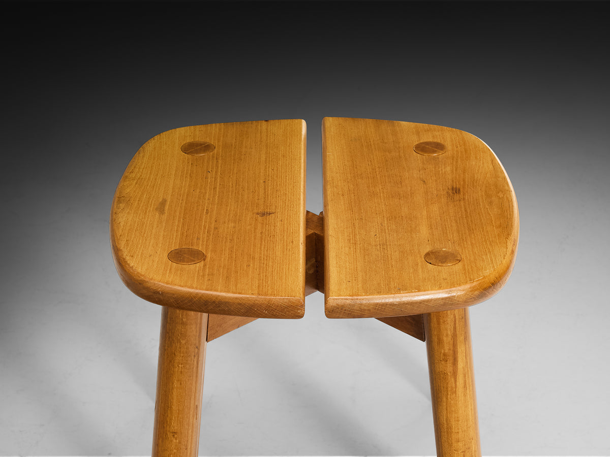 Pierre Gautier Delaye Stool in Wood Seating Morentz