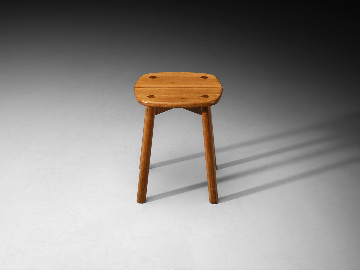 Pierre Gautier Delaye Stool in Wood Seating Morentz