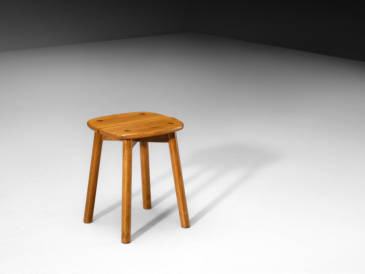 Pierre Gautier Delaye Stool in Wood Seating Morentz