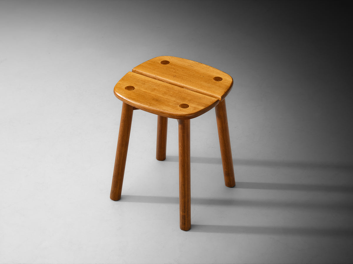 Pierre Gautier Delaye Stool in Wood Seating Morentz