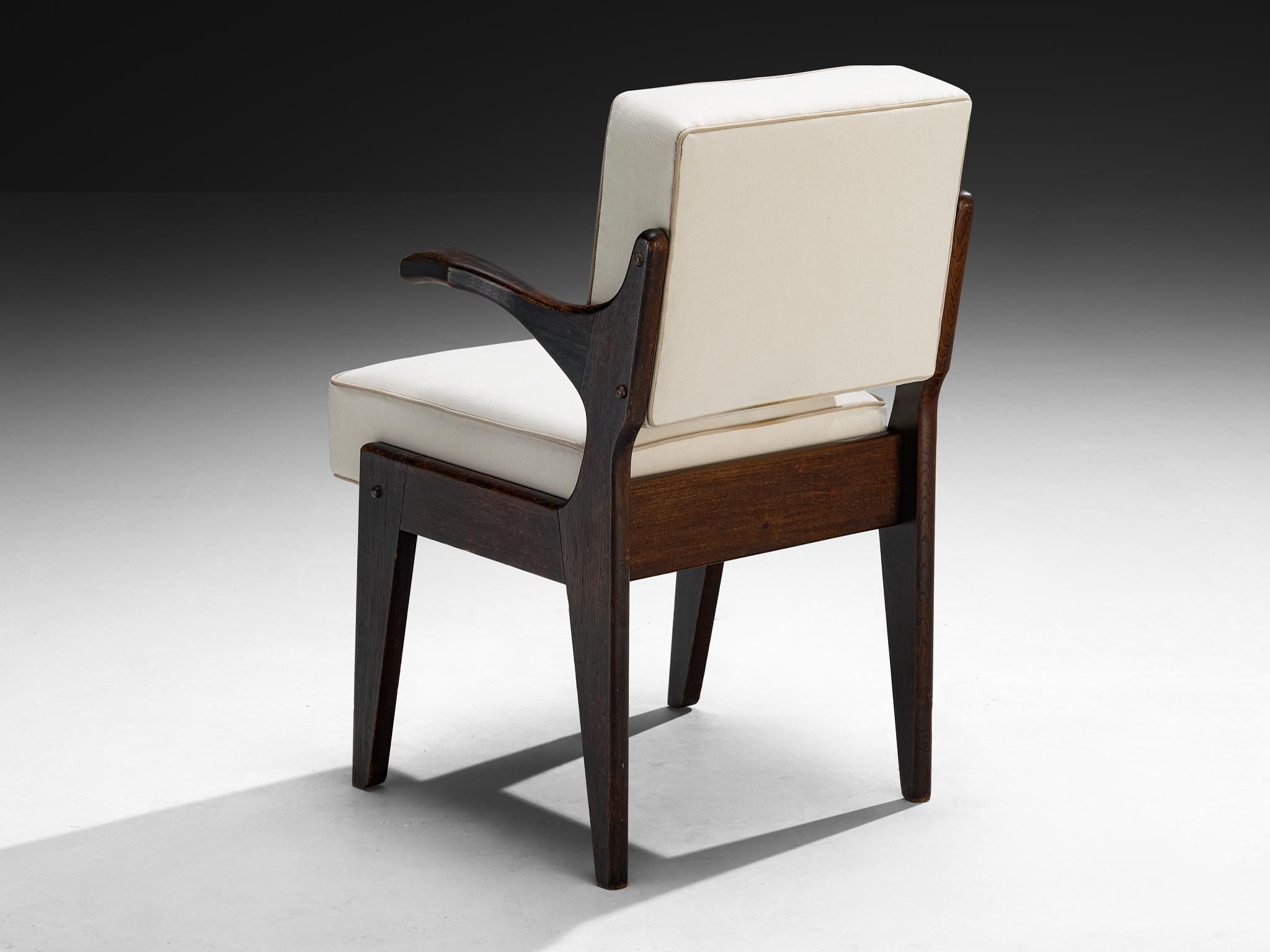 Guillerme & Chambron for Votre Maison Pair of 'Bridge Etudiant' Armchairs seating Morentz