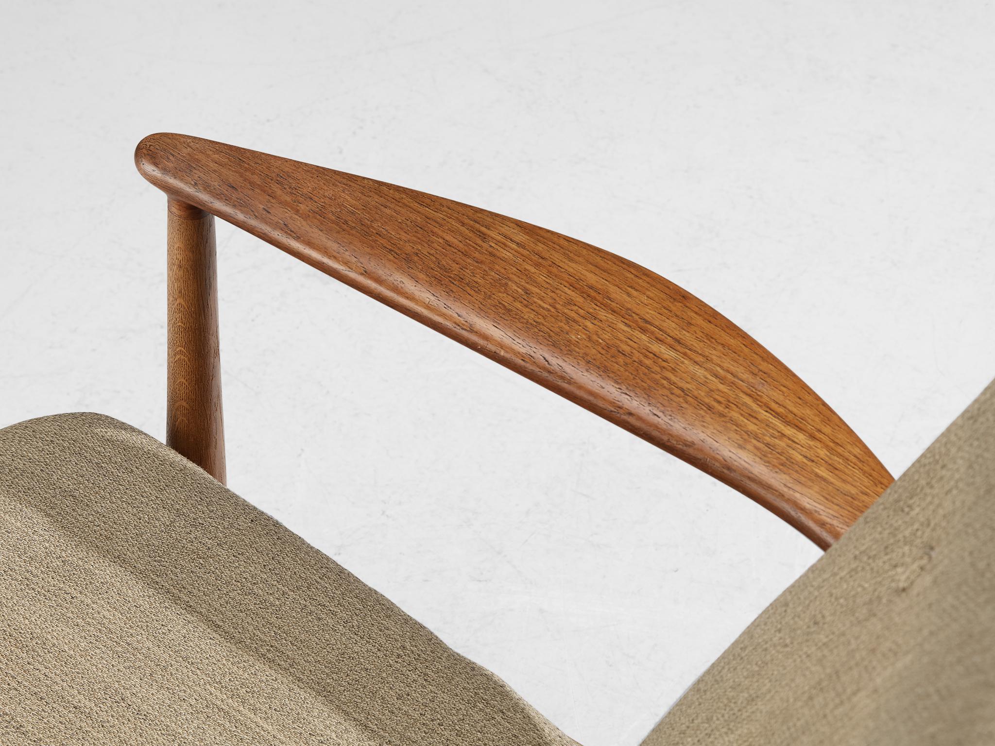 Arne Vodder for Bovirke Armchair in Oak and Beige Upholstery seating Morentz