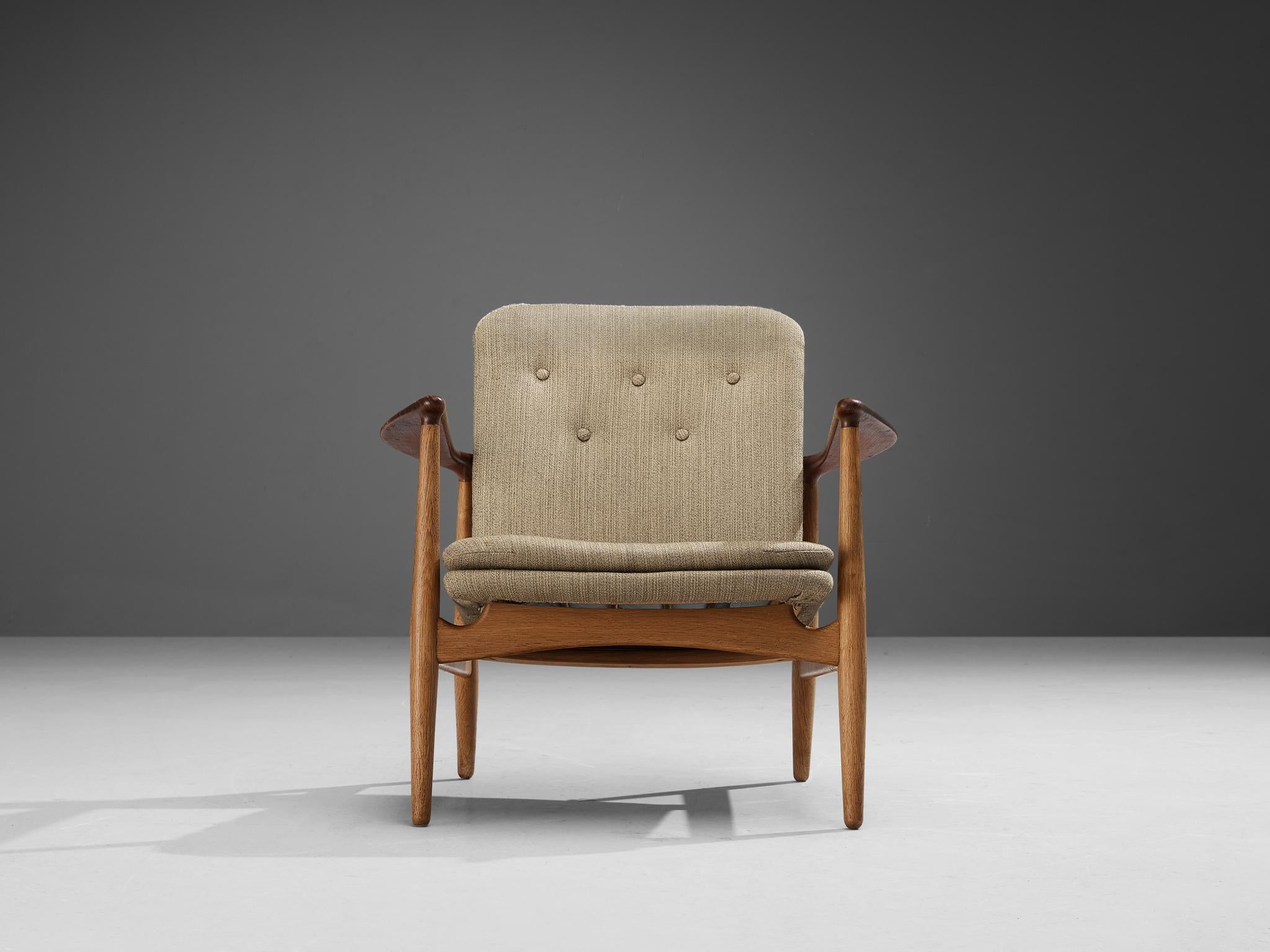 Arne Vodder for Bovirke Armchair in Oak and Beige Upholstery seating Morentz