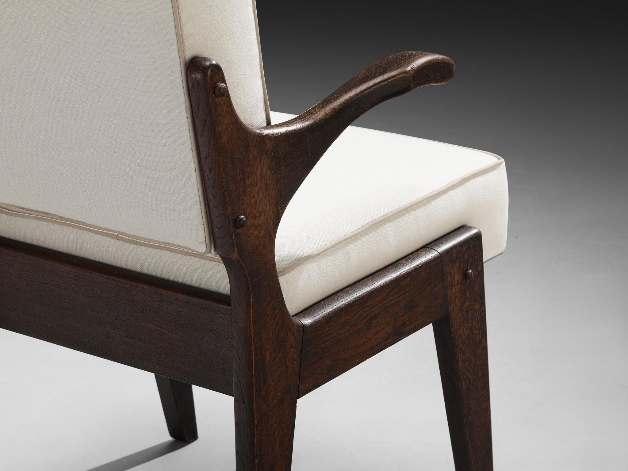 Guillerme & Chambron for Votre Maison Pair of 'Bridge Etudiant' Armchairs seating Morentz