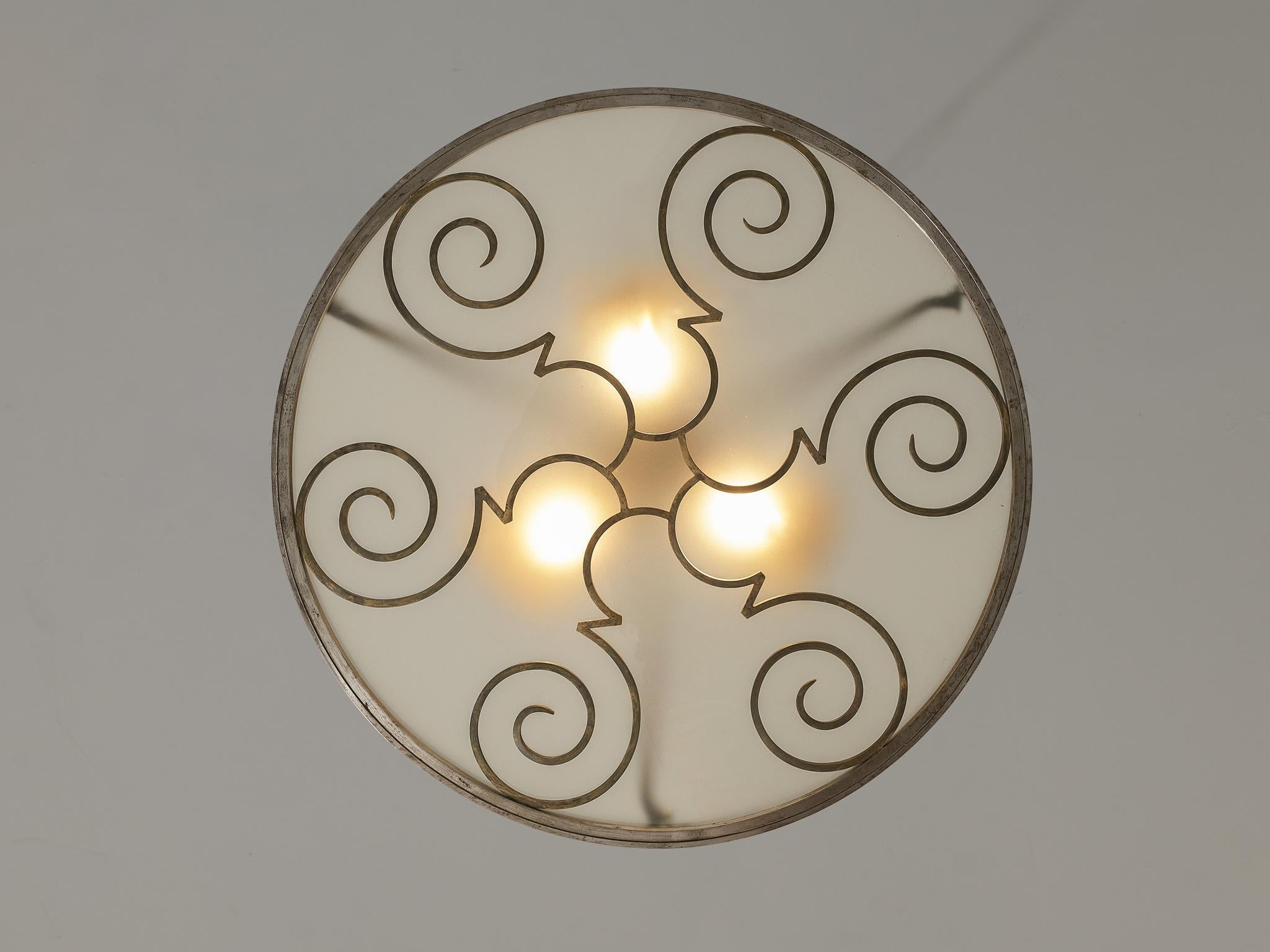 Lars Holmström for Arvika Konsthantverk Art Deco Ceiling Light lighting Morentz