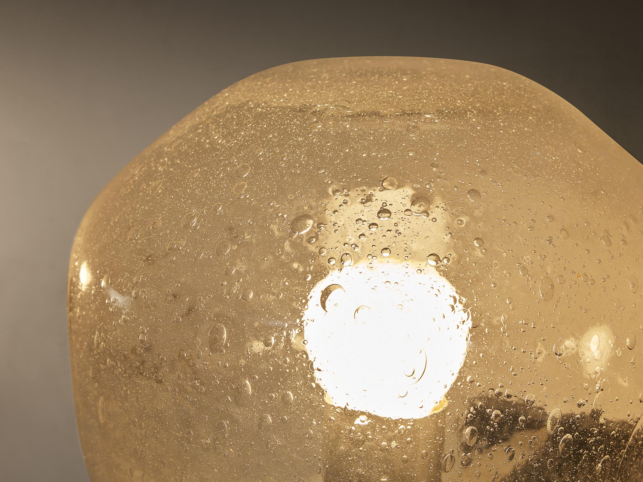 1970s Wall Lights in Silver-Colored Metal & Blown Glass lighting Morentz